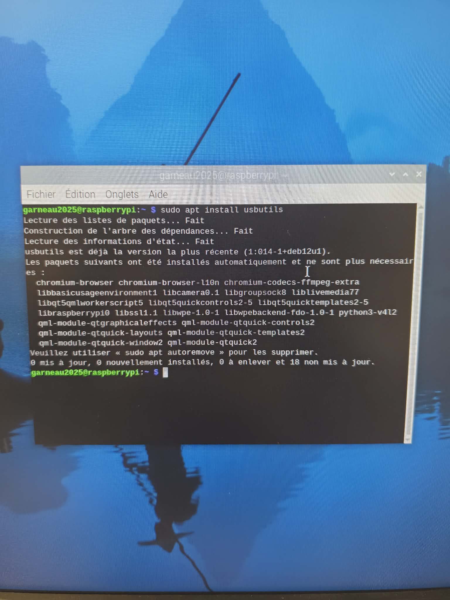 Installation de usbutils