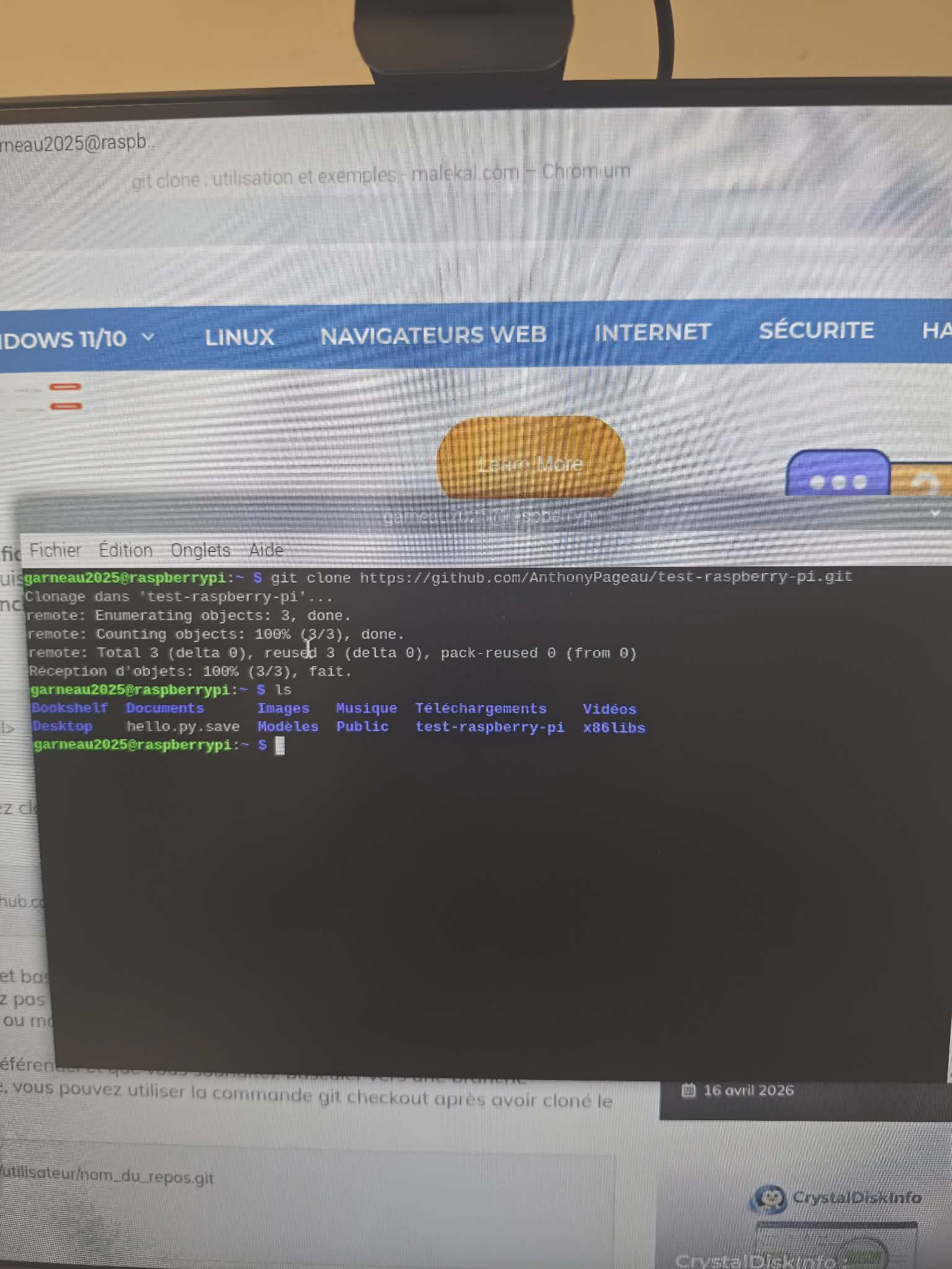 Ajout du programme sur le Raspberry Pi